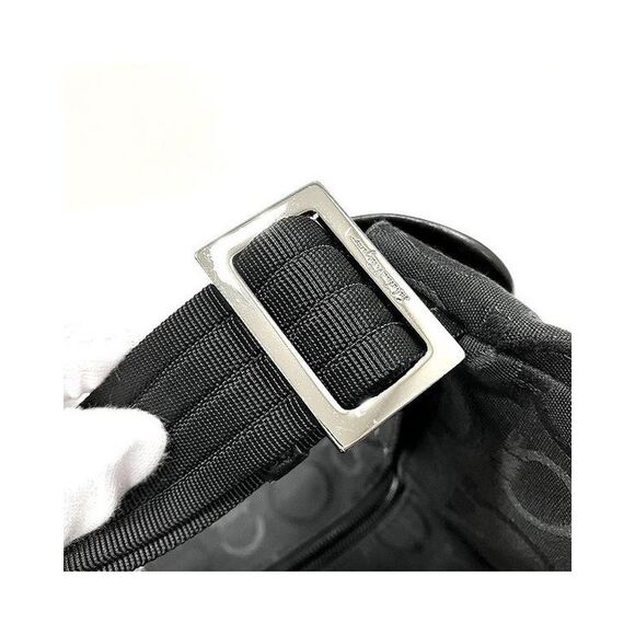 Pre Loved Salvatore Ferragamo Gancini Canvas Belt Bag - Picture 9 of 9